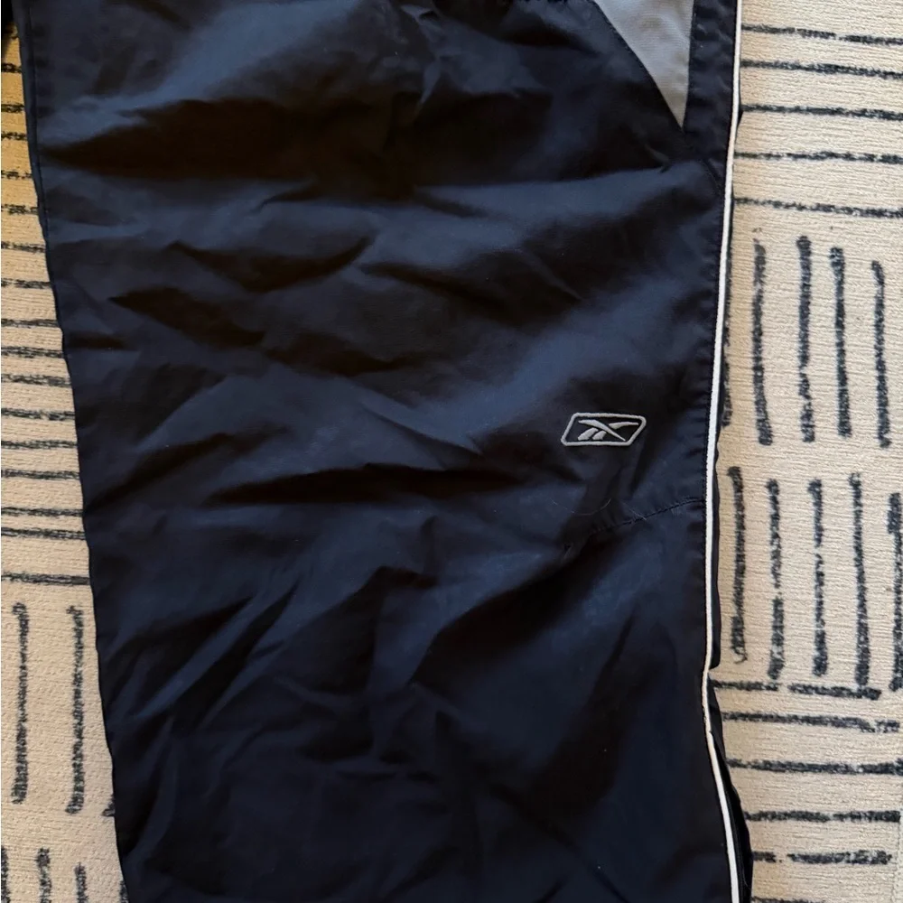 Y2K Reebok Black and Gray Sports Pants